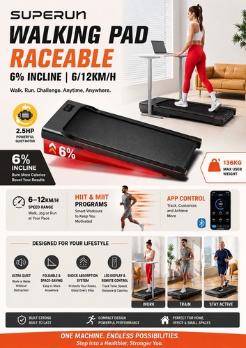 Superun walking pad raceable - walking,