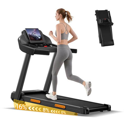 Folding treadmill with - treadmill, 16%