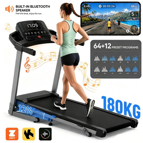 Foldable treadmill with - foldable, 12%