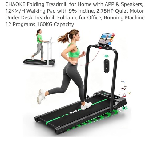 Chaoke folding treadmill for - chaoke,